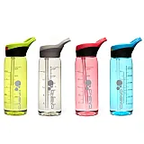 Пляшка для води CASNO 750 мл KXN-1207 Сіра з соломинкою фото товару