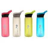 Пляшка для води CASNO 750 мл KXN-1210 Блакитна з соломинкою фото товару