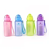 Пляшка для води CASNO 400 мл MX-5028 More Love Блакитна з соломинкою фото товару