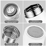 Термопляшка CASNO 450 мл KXN-6059 Біла фото товару