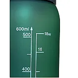 Пляшка для води CASNO 600 мл KXN-1196 Зелена з соломинкою фото товара