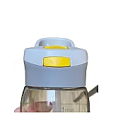 Пляшка для води CASNO 750 мл KXN-1207 Сіра з соломинкою фото товару