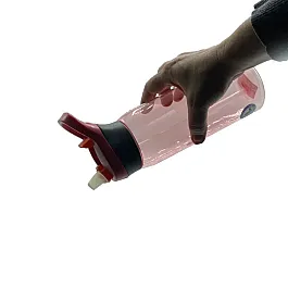 Пляшка для води CASNO 750 мл KXN-1207 Червона з соломинкою