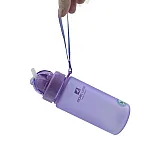 Пляшка для води CASNO 400 мл MX-5028 More Love Фіолетова з соломинкою фото товара