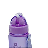 Пляшка для води CASNO 400 мл MX-5028 More Love Фіолетова з соломинкою фото товара