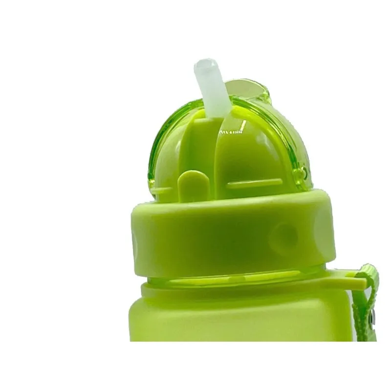 Пляшка для води CASNO 400 мл MX-5028 More Love Зелена з соломинкою фото товару