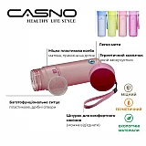 Пляшка для води CASNO 600 мл MX-5014 More Love Сіра фото товару