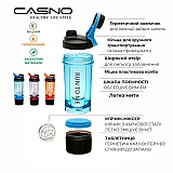 Шейкер з контейнером Casno 600 мл KXN-1199 Синій фото товару