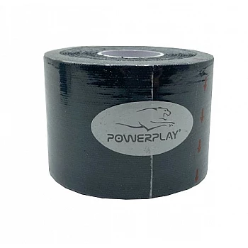 Кінезіологічний тейп PowerPlay 4315 Чорний 5*5м
