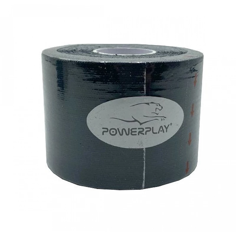 Кінезіологічний тейп PowerPlay 4315 Чорний 5*5м фото товару