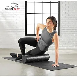 Ролик для йоги і пілатесу PowerPlay 4021 (60*15см) Чорний
