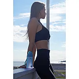 Пляшка для води CASNO 400 мл MX-5028 More Love Блакитна з соломинкою фото товару