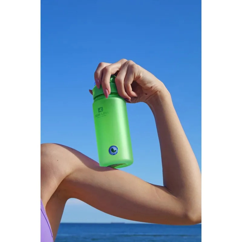 Пляшка для води CASNO 400 мл MX-5028 More Love Зелена з соломинкою фото товару