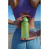 Пляшка для води CASNO 400 мл MX-5028 More Love Зелена з соломинкою фото товару
