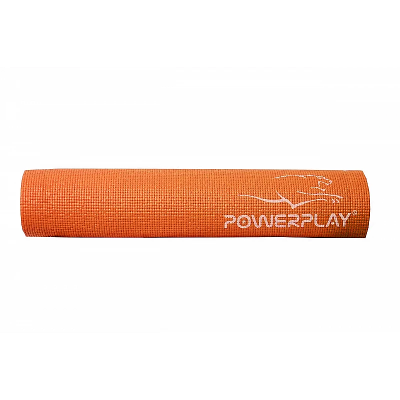 Коврик для йоги и фитнеса PowerPlay 4010(173*61*0,4) Помаранчевий фото товара