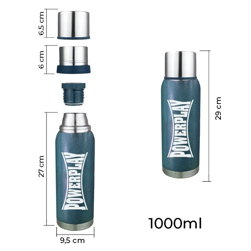 Термос PowerPlay 9001 Синій 1000 мл фото товару