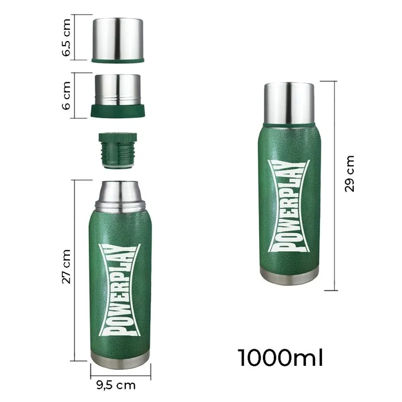 Термос PowerPlay 9001 Зелений 1000 мл фото товару