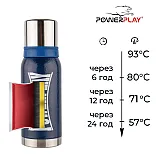 Термос PowerPlay 9001 Синій 750 мл фото товару