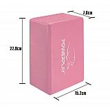 Блок для йоги PowerPlay 4006 Yoga Brick Рожевий фото товару