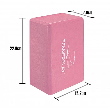 Блок для йоги PowerPlay 4006 Yoga Brick Розовый