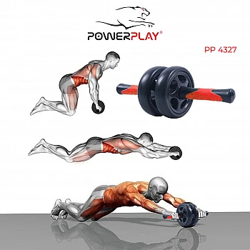 Колесо для пресу подвійне PowerPlay 4327 Чорно-червоне