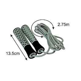 Скакалка PowerPlay 4206 Cіро-чорна