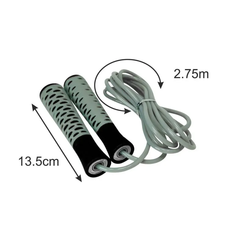 Скакалка PowerPlay 4206 Cіро-чорна фото товару