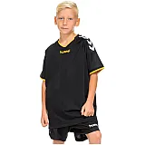 Футболка детская Hummel STAY AUTHENTIC POLY JERSEY черно-желтая фото товара
