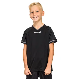 Футболка детская Hummel STAY AUTHENTIC POLY JERSEY черно-серая