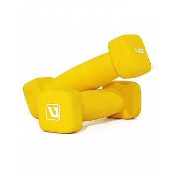 Гантелі неопренові квадратні LiveUp SQUARE HEAD, 1 кг, LS2002-SQ1 (пара)
