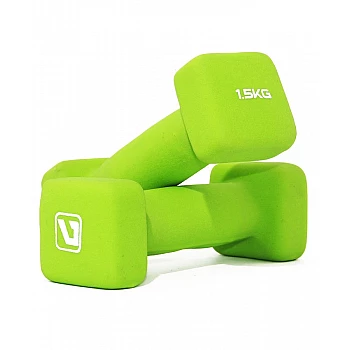 Гантелі неопренові квадратні LiveUp SQUARE HEAD, 1,5 кг, LS2002-SQ15 (пара)
