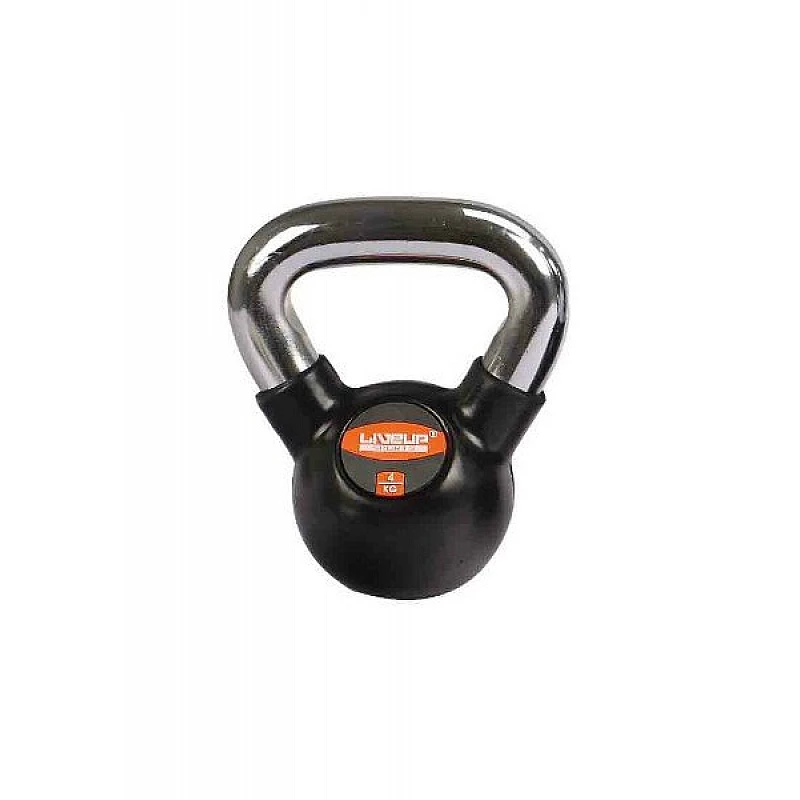 Гиря в резиновой оболочке LiveUp RUBBER KETTEL BELL, 4 кг, LS2044-4 фото товара