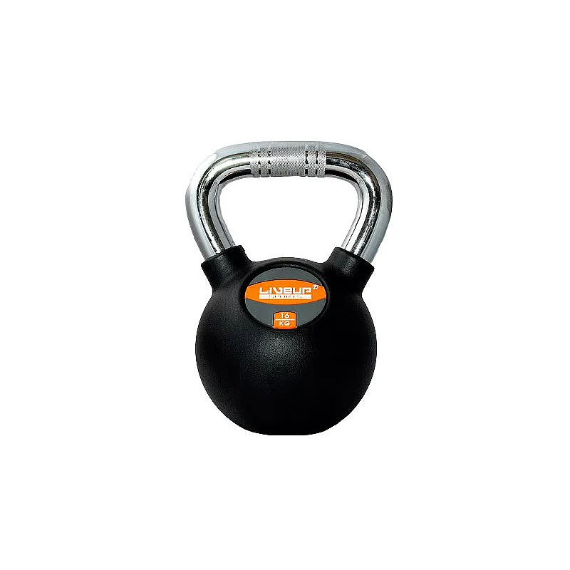 Гиря в гумовій оболонці LiveUp RUBBER KETTEL BELL, 16 кг, LS2044-16 фото товару