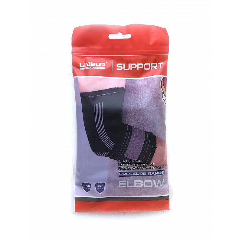 Фиксатор локтя LiveUp ELBOW SUPPORT черно-серый фото товара