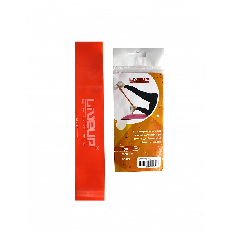 Еспандер-петля LiveUp LATEX LOOP, помаранчевий L-500х50 фото товару