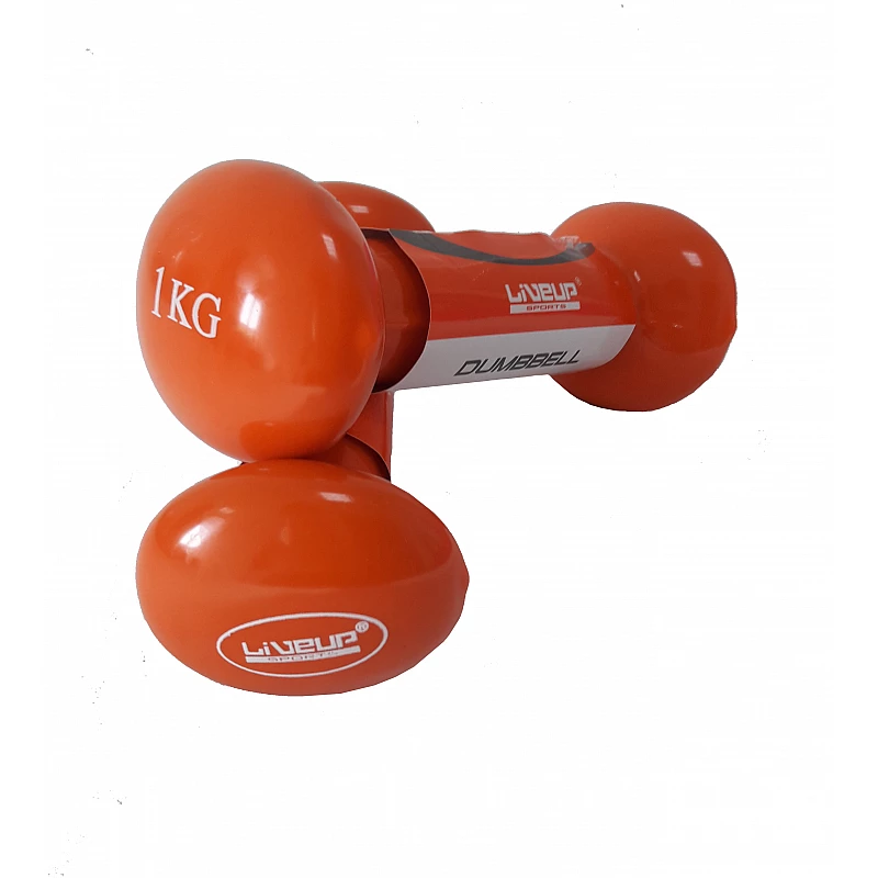 Гантели пара LiveUp VINYL DUMBBELL EGG HEAD-2*1KG LS2001-1 (пара) фото товара
