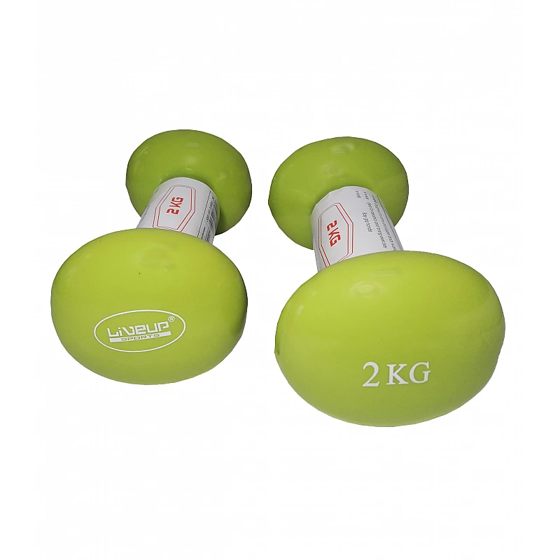 Гантелі пара LiveUp VINYL DUMBBELL EGG HEAD-2 * 2KG LS2001-2 (пара) фото товару