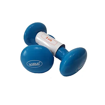 Гантелі пара LiveUp VINYL DUMBBELL EGG HEAD-2 * 3KG LS2001-3 (пара)