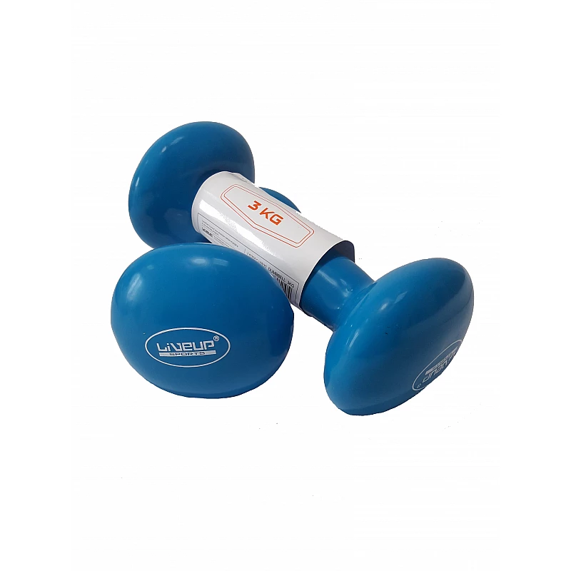 Гантелі пара LiveUp VINYL DUMBBELL EGG HEAD-2 * 3KG LS2001-3 (пара) фото товару