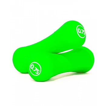 Гантели неопреновые 2х0,75 кг зел. LS2002-B075