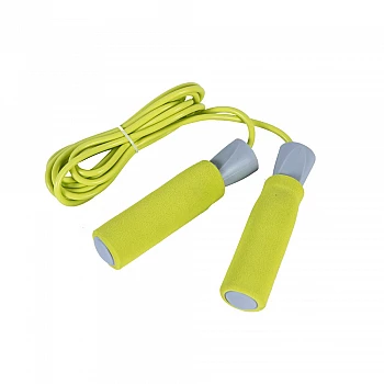Скакалка LiveUP PVC FOAM HANDLE JUMP ROPE жовтий