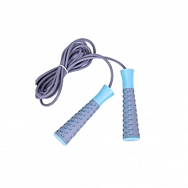 Скакалка LiveUP PVC JUMPROPE сірий-блакитний