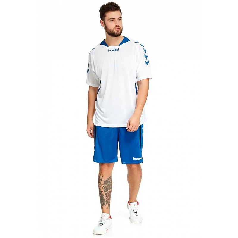 Футболка Hummel TEAM PLAYER MATCH JERSEY бело-синяя фото товара
