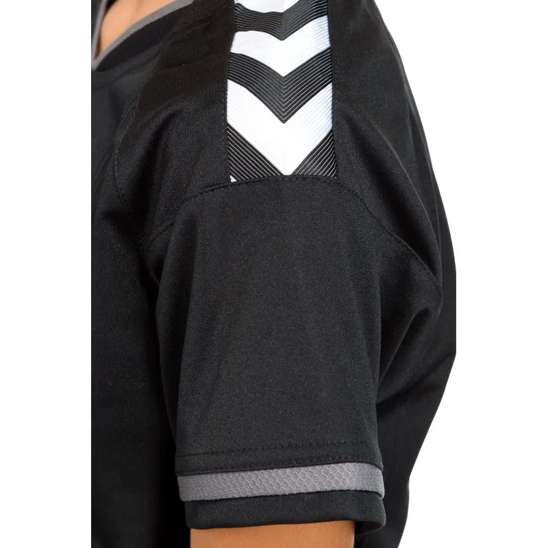 Футболка дитяча Hummel STAY AUTHENTIC POLY JERSEY чорно-сіра фото товару