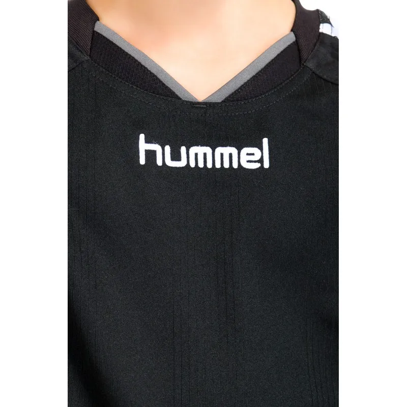 Футболка дитяча Hummel STAY AUTHENTIC POLY JERSEY чорно-сіра фото товару