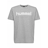 Футболка HMLGO COTTON LOGO T-SHIRT S / S 203-513-2006-L Дорослі Чоловіча СІРИЙ