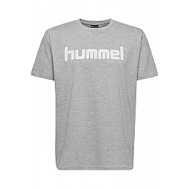 Футболка HMLGO COTTON LOGO T-SHIRT S / S 203-513-2006-L Дорослі Чоловіча СІРИЙ