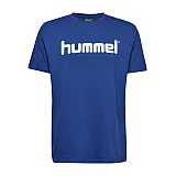 Футболка Hummel HMLGO COTTON LOGO T-SHIRT S/S синяя фото товара