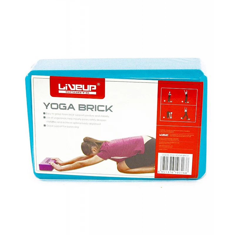 Блок для йоги LiveUp EVA BRICK, LS3233A-b фото товару