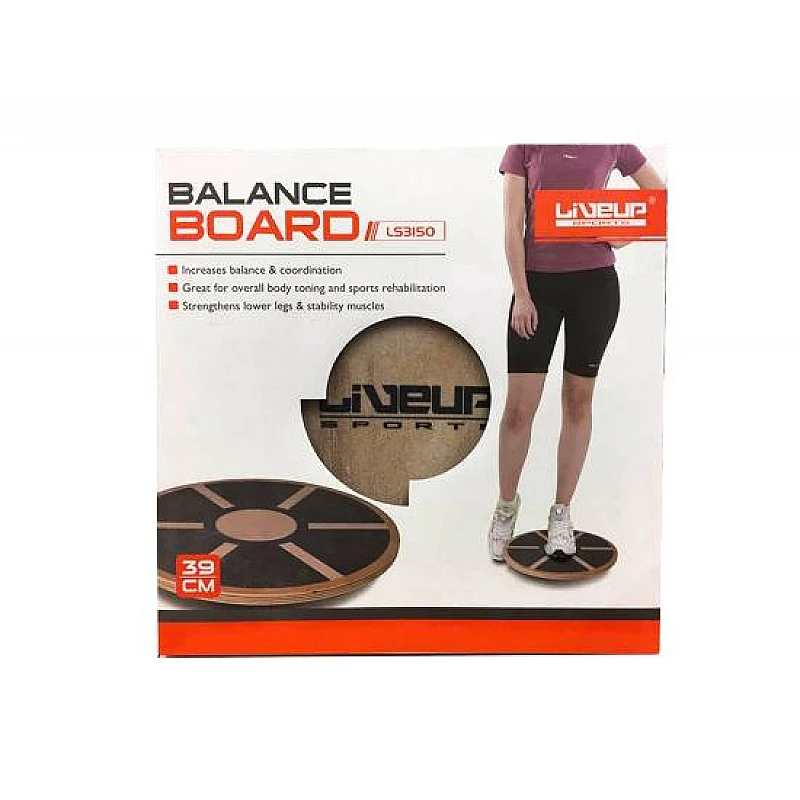 Баланс-борд деревяний LiveUp BALANCE BOARD, LS3150 фото товару